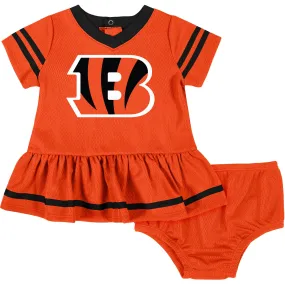 2-Piece Baby Girls Bengals Dress & Diaper Cover Set