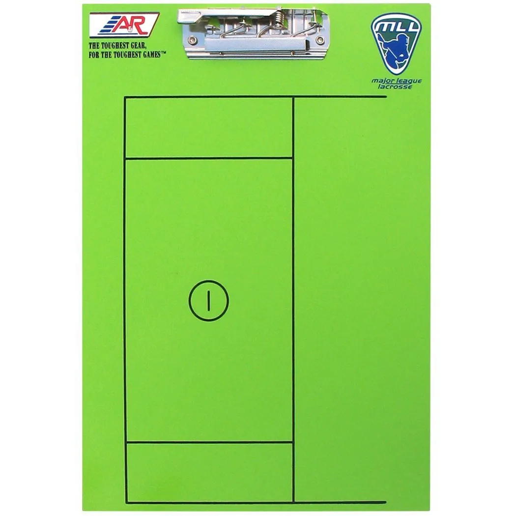 A&R Lacrosse Coaches Clip Board w Half Field Design 9inx13in