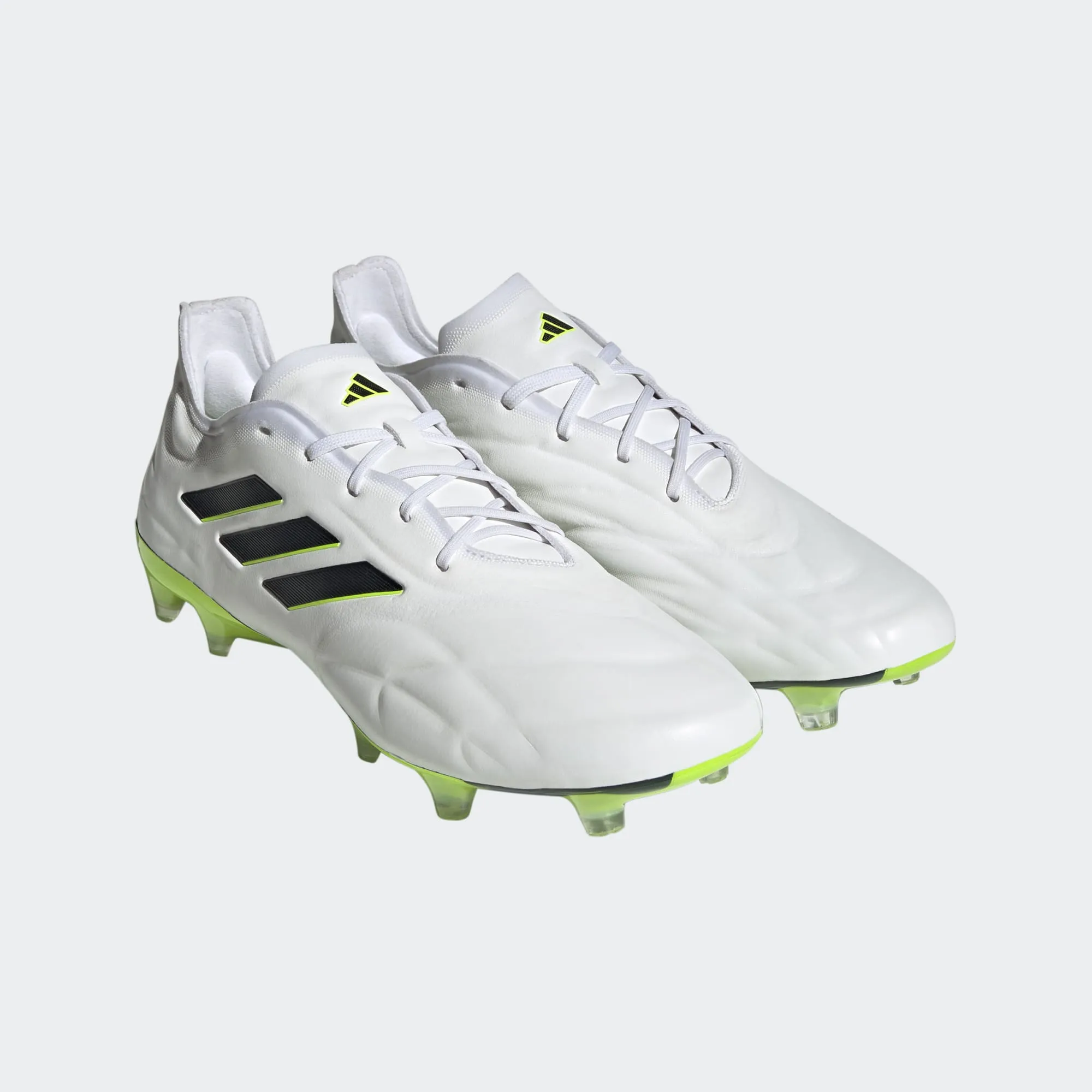 adidas COPA Pure .1 FG Boots- White/Black/Fluro Green