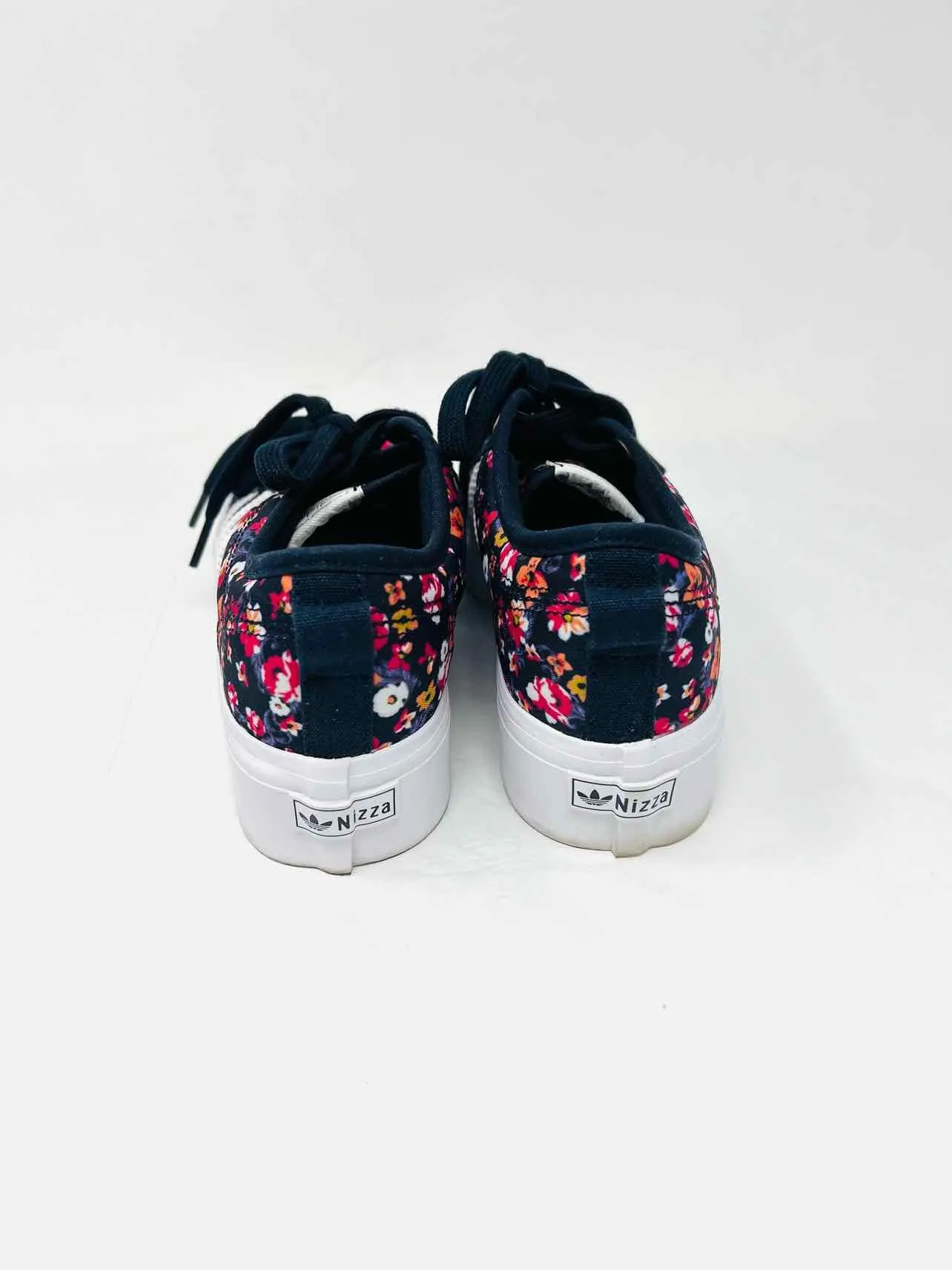 Adidas Size 6.5 Navy/Multi Floral Lace-Up Shoes Sneakers