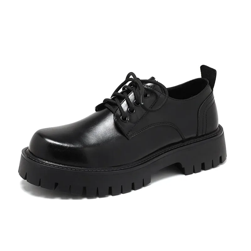 Amozae- Ichon Faux Leather Chunky Raised Sole Shoes