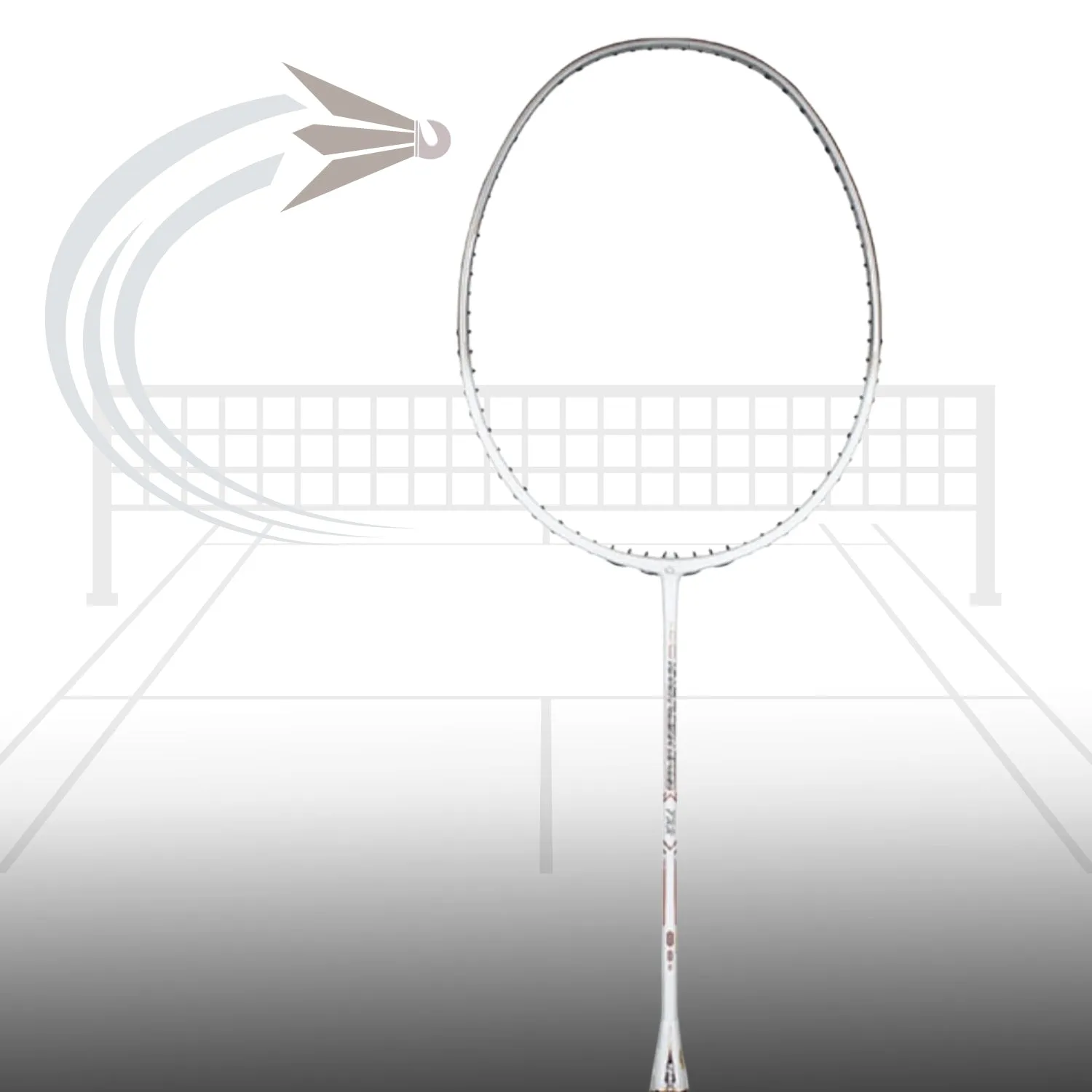 Apacs Nano Fusion Speed 722 Badminton Racquet without Cover, Grey (6U-G2)