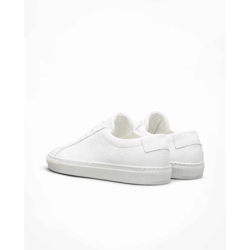 Atelier Munro | White Grain Calf Low Sneaker