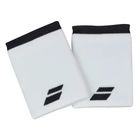 Babolat Logo Jumbo WristBand, White/Rabbit