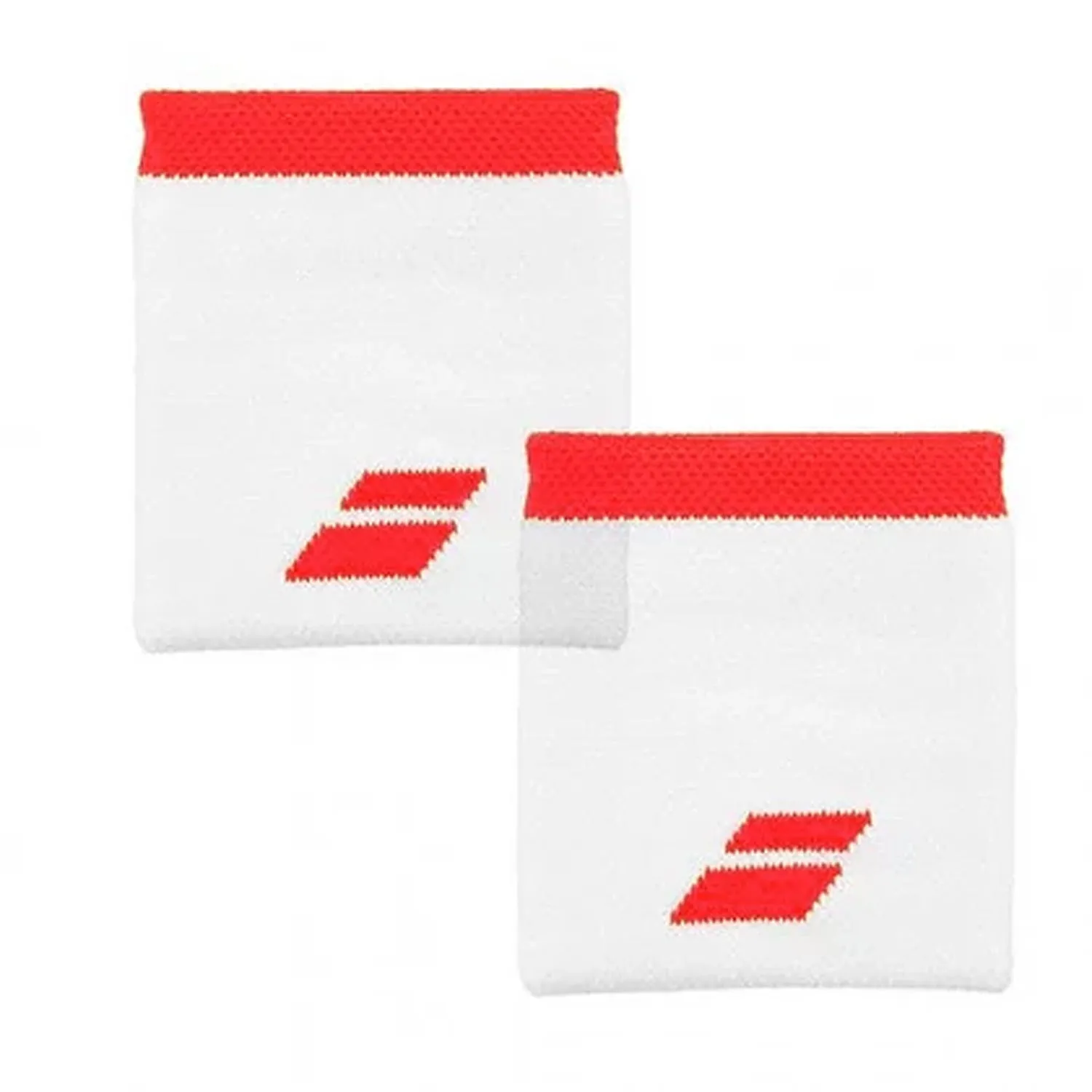 Babolat Logo Jumbo WristBand, White/Tamato Red