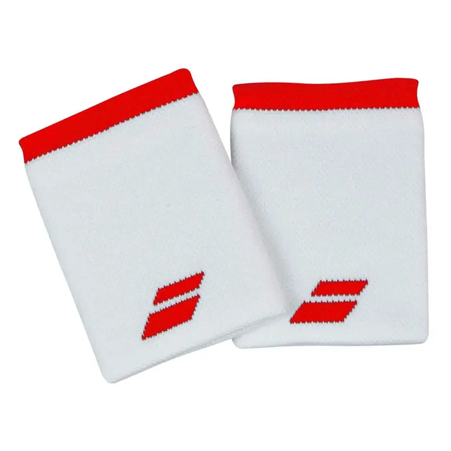 Babolat Logo Jumbo WristBand, White/Tamato Red