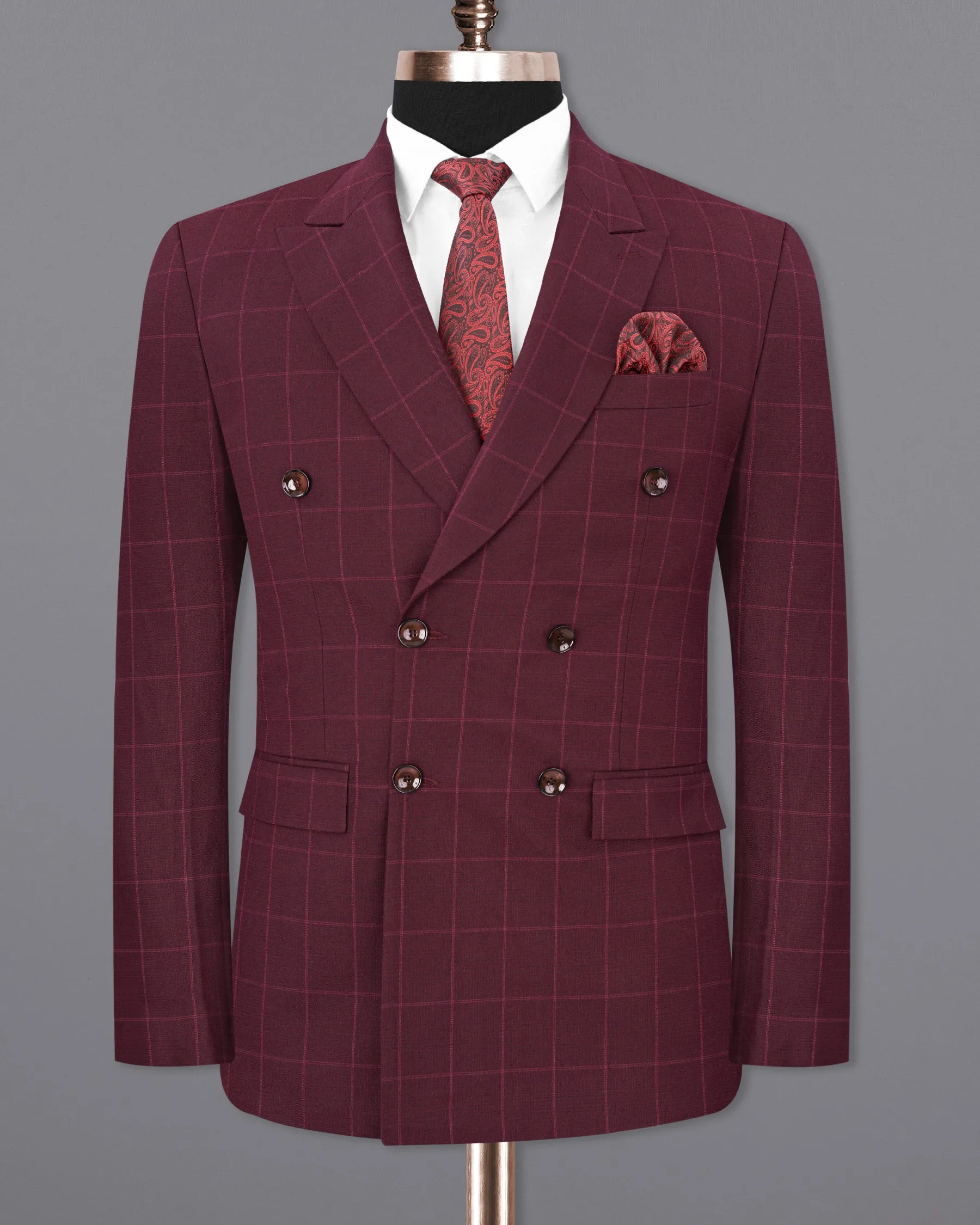 Barossa Windowpane Double Breasted  Blazer