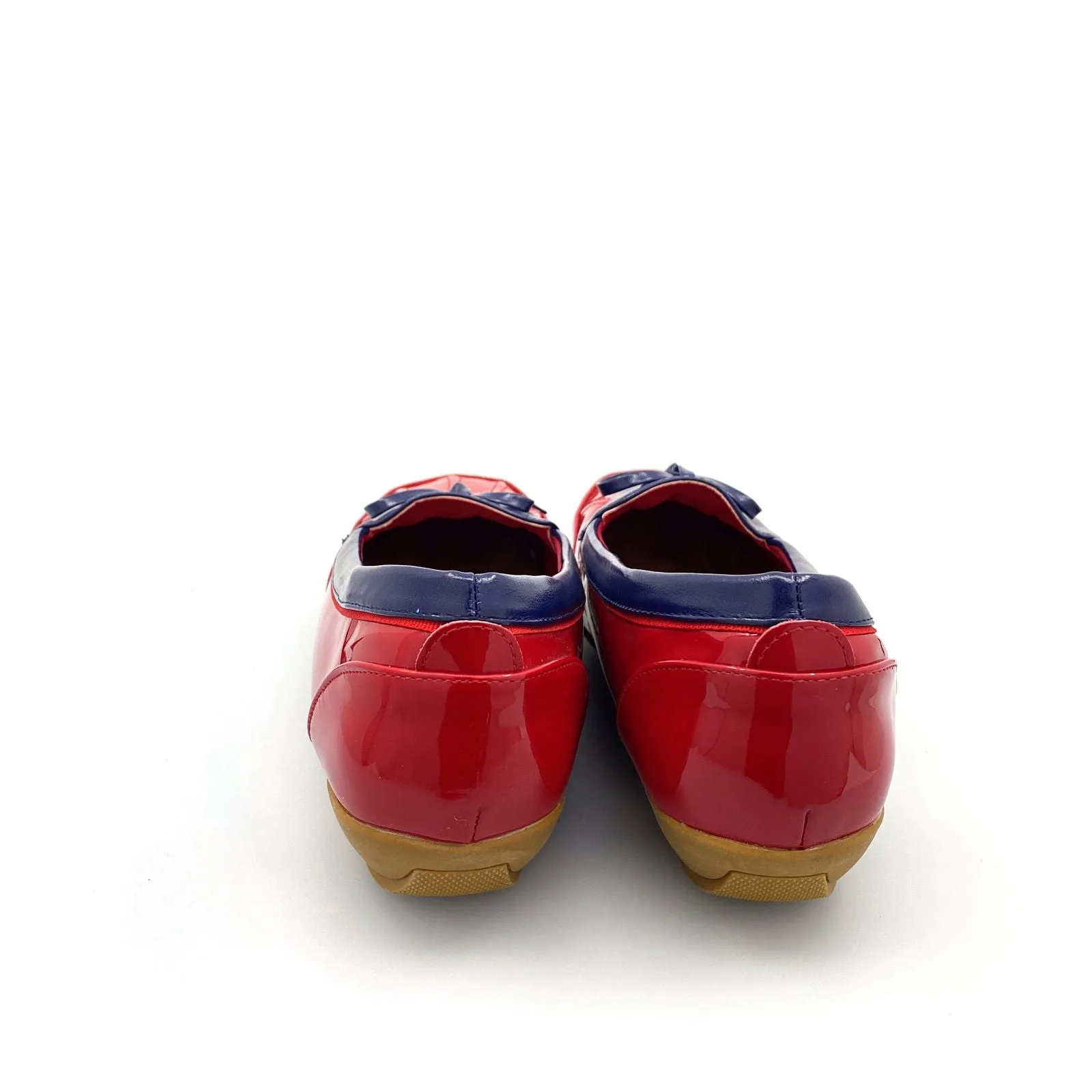 BEACON Womens Size 12M Blue/Red MISTY DUCK Rainy Rubber Shoes