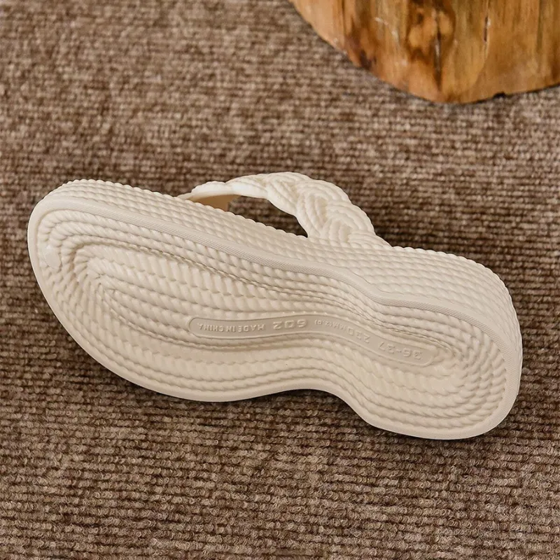 Braided Platform Flip Flops