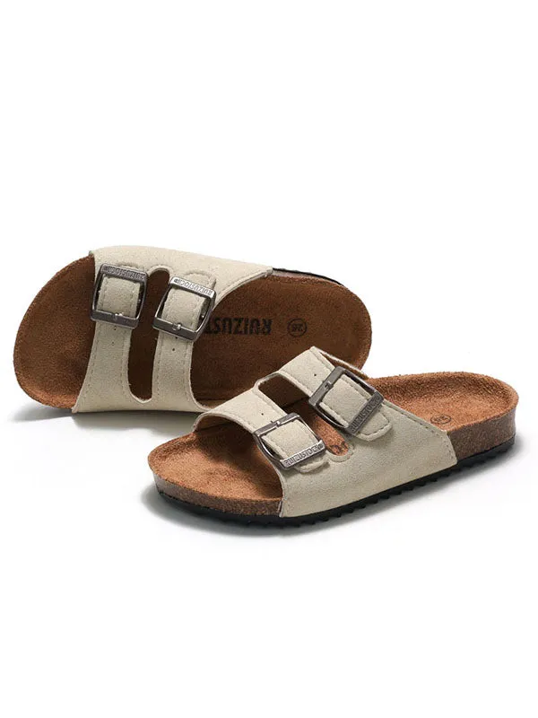 Buckle Double Straps Slippers