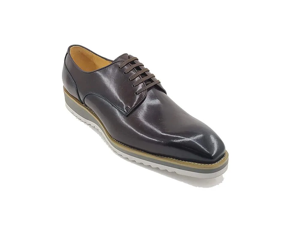 Burnished Calfskin Lace-Up Shoe Chestnut