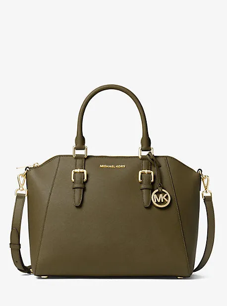 Ciara Large Saffiano Leather Satchel