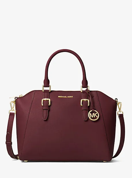 Ciara Large Saffiano Leather Satchel