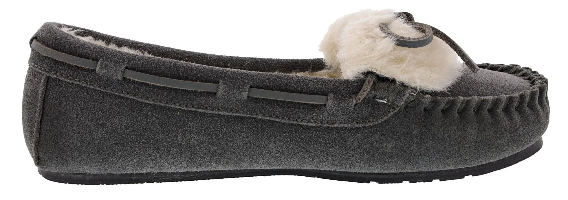 Clarks Women Warm Cozy Slip On Moccasin Slippers Holly