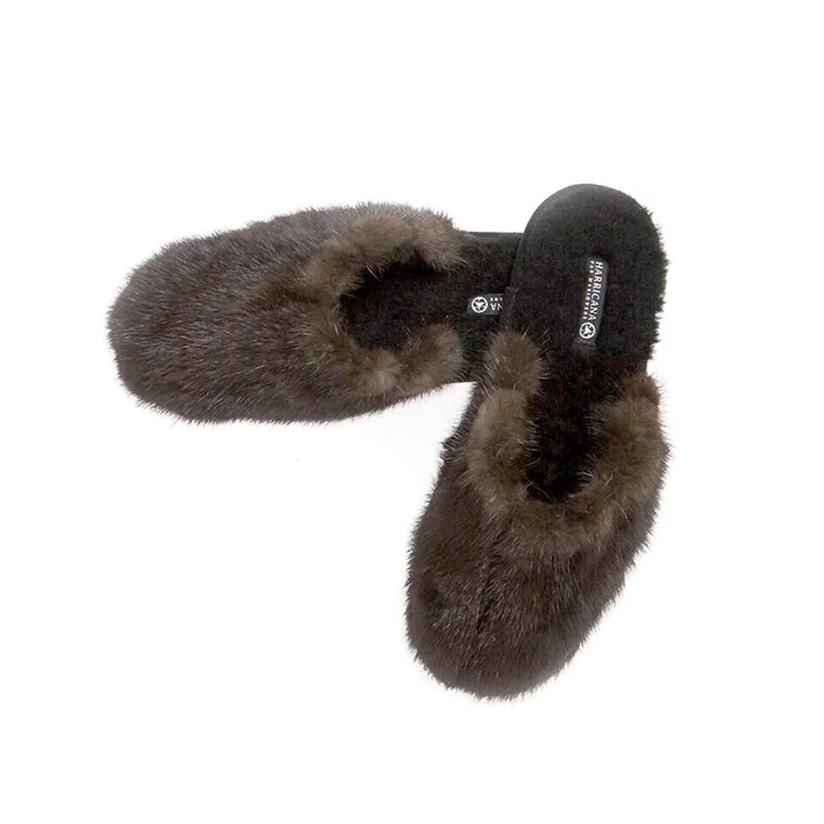 CLASSIC MINK SLIPPERS IN UPCYCLED FUR - LADIES