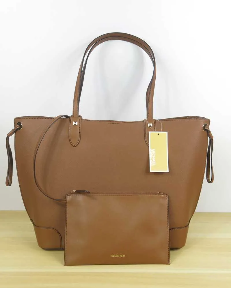 Edith Large Saffiano Leather Tote Bag