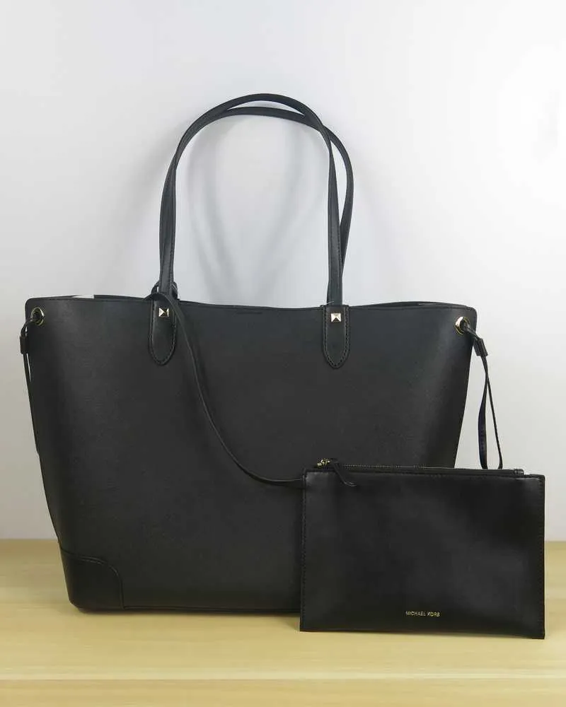 Edith Large Saffiano Leather Tote Bag