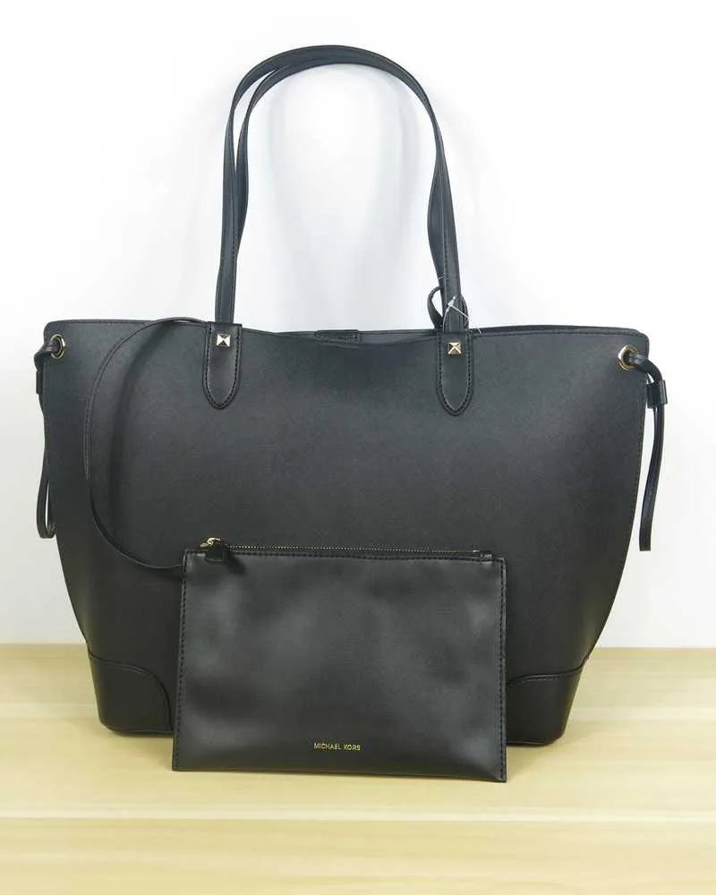 Edith Large Saffiano Leather Tote Bag