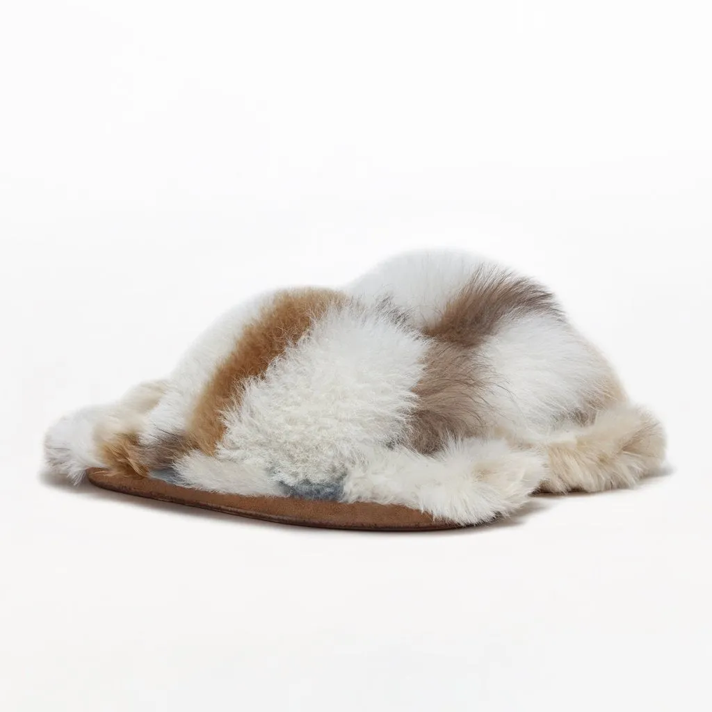 ETHICALLY AND CRUELTY FREE ALPACA SLIPPERS IN MULTICOLOR