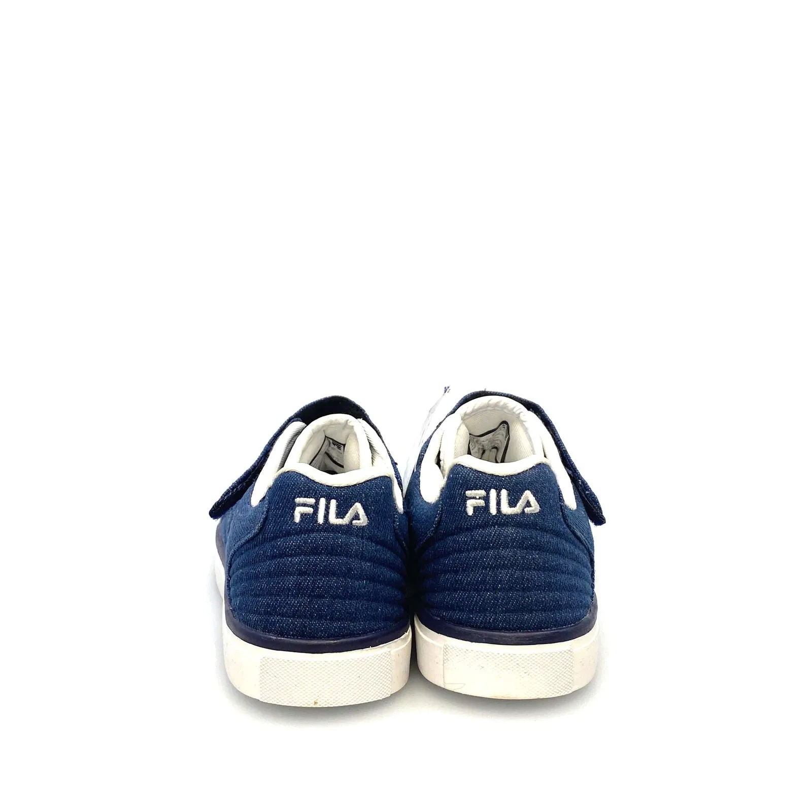 Fila Kids Memory Foam “Enkoro 2” Size 2 Blue Denim Lace-Up & Strap Shoes