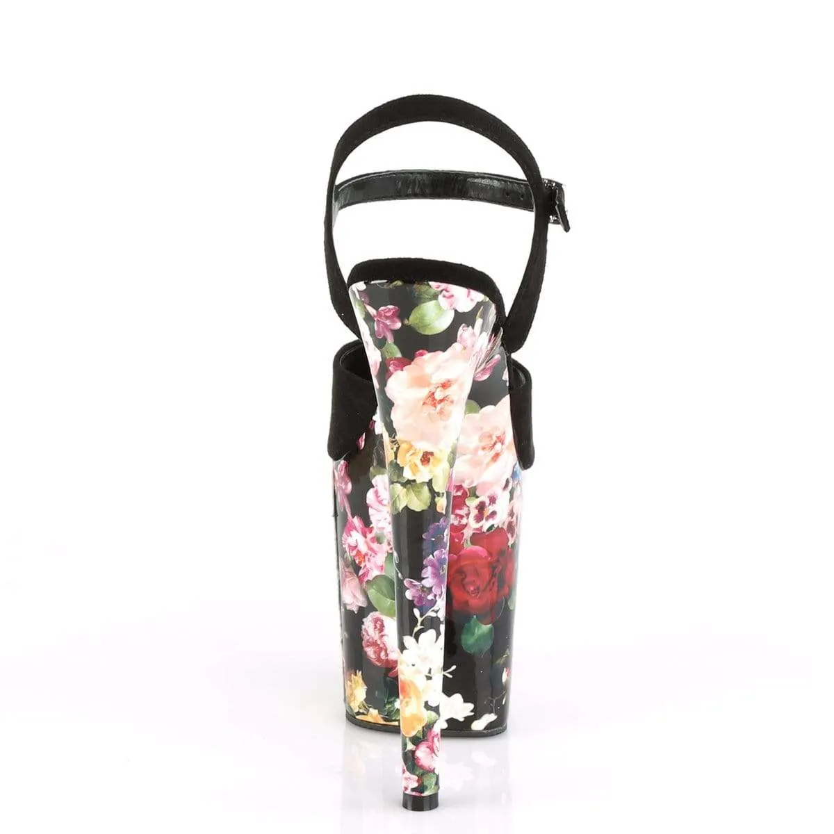 Flamingo 809WR Black Faux Suede/Flower Print Wrapped