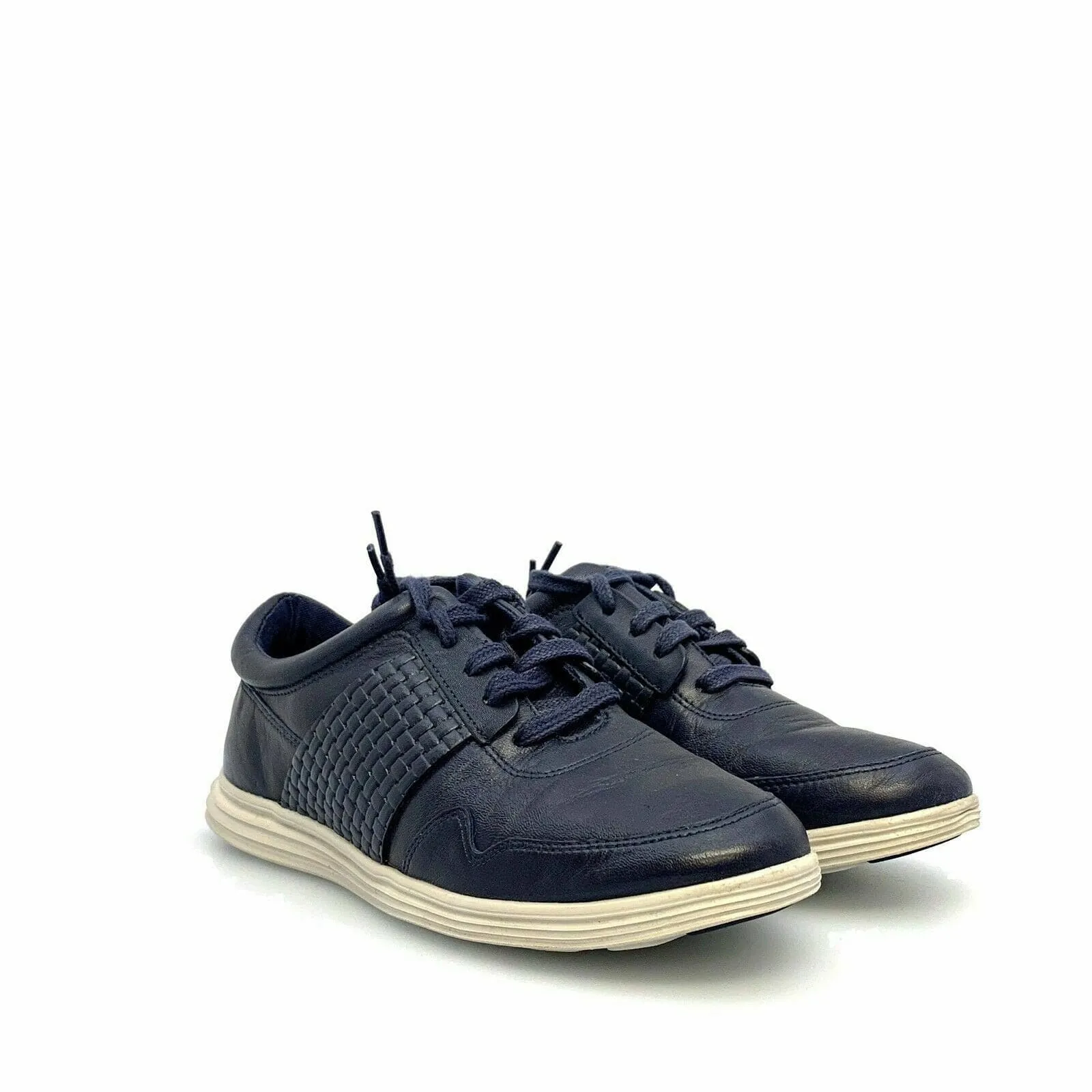 Glamorous Cole Haan Womens Zero Grand.OS Lace Up Sneakers Leather Shoes - Size 5B, Dark Blue