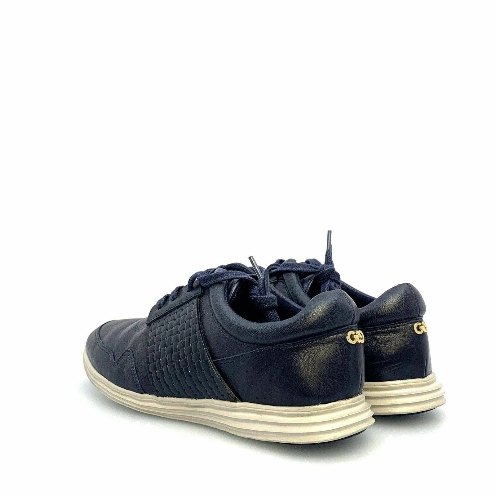 Glamorous Cole Haan Womens Zero Grand.OS Lace Up Sneakers Leather Shoes - Size 5B, Dark Blue