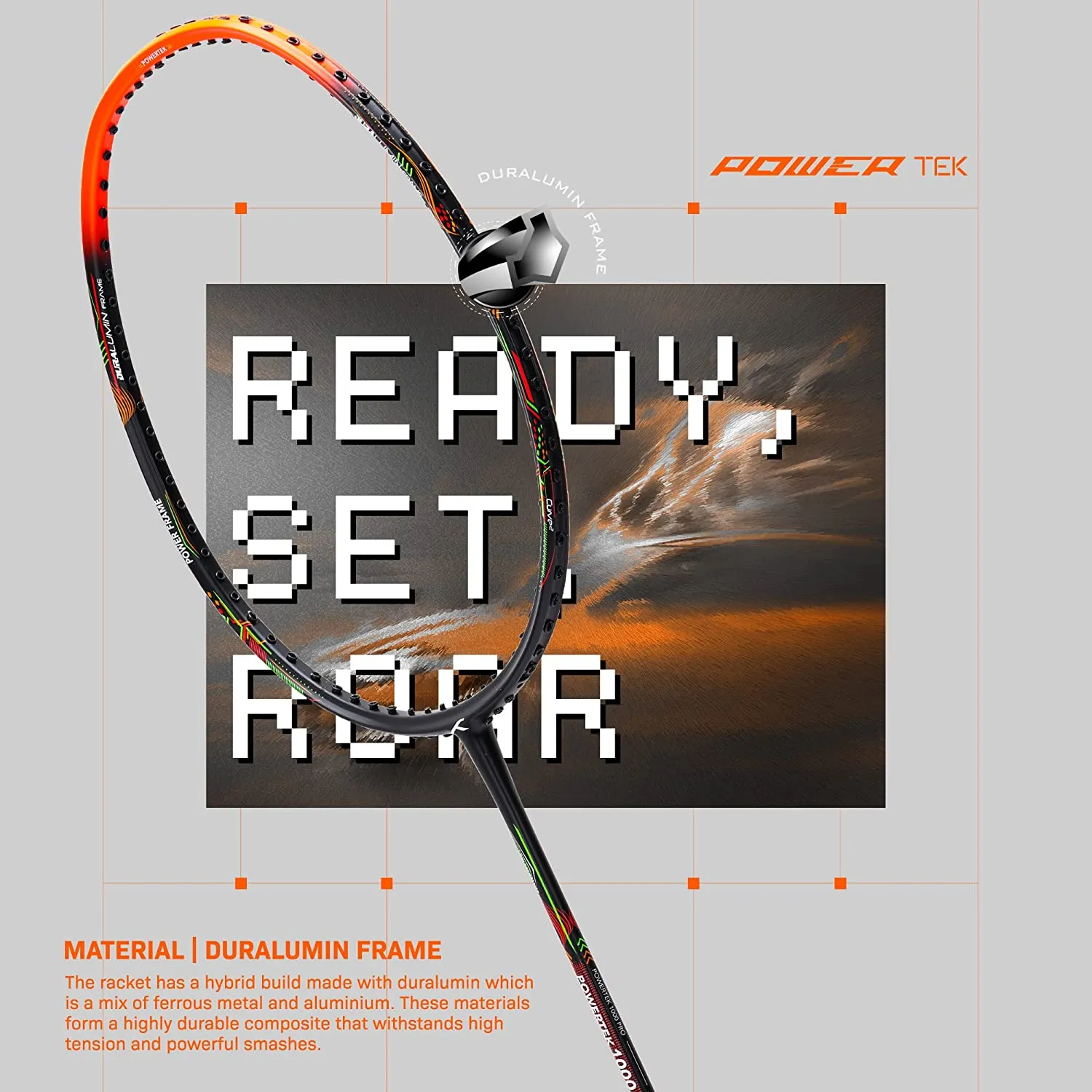 Hundred Powertek 1000 Pro Graphite Strung Badminton Racquet