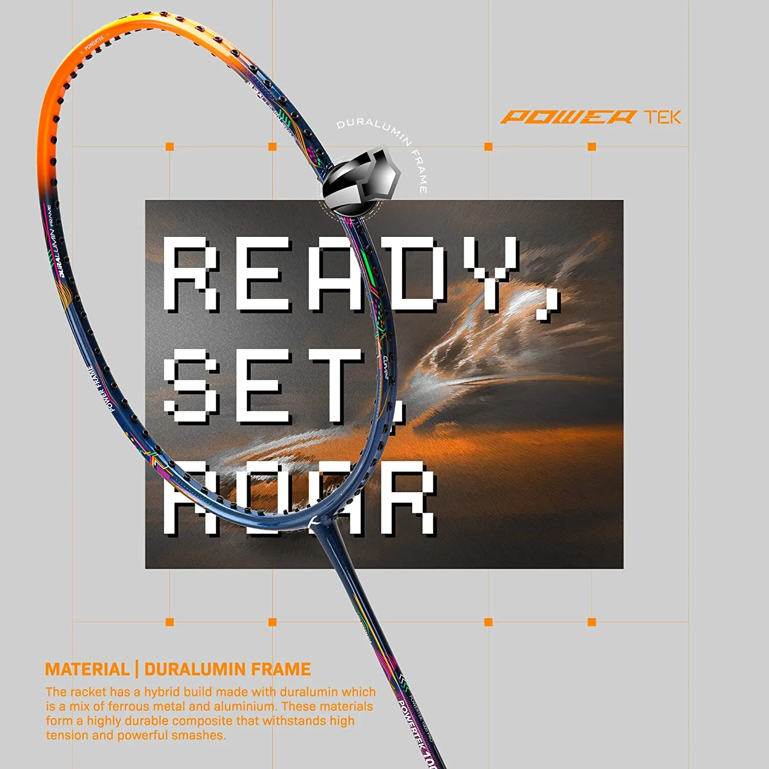 Hundred Powertek 1000 Pro Graphite Strung Badminton Racquet