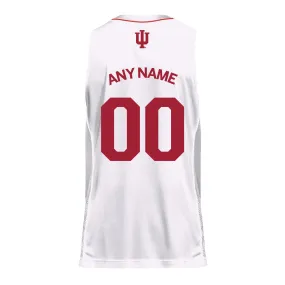 Indiana Hoosiers Adidas Personalized White Basketball Jersey