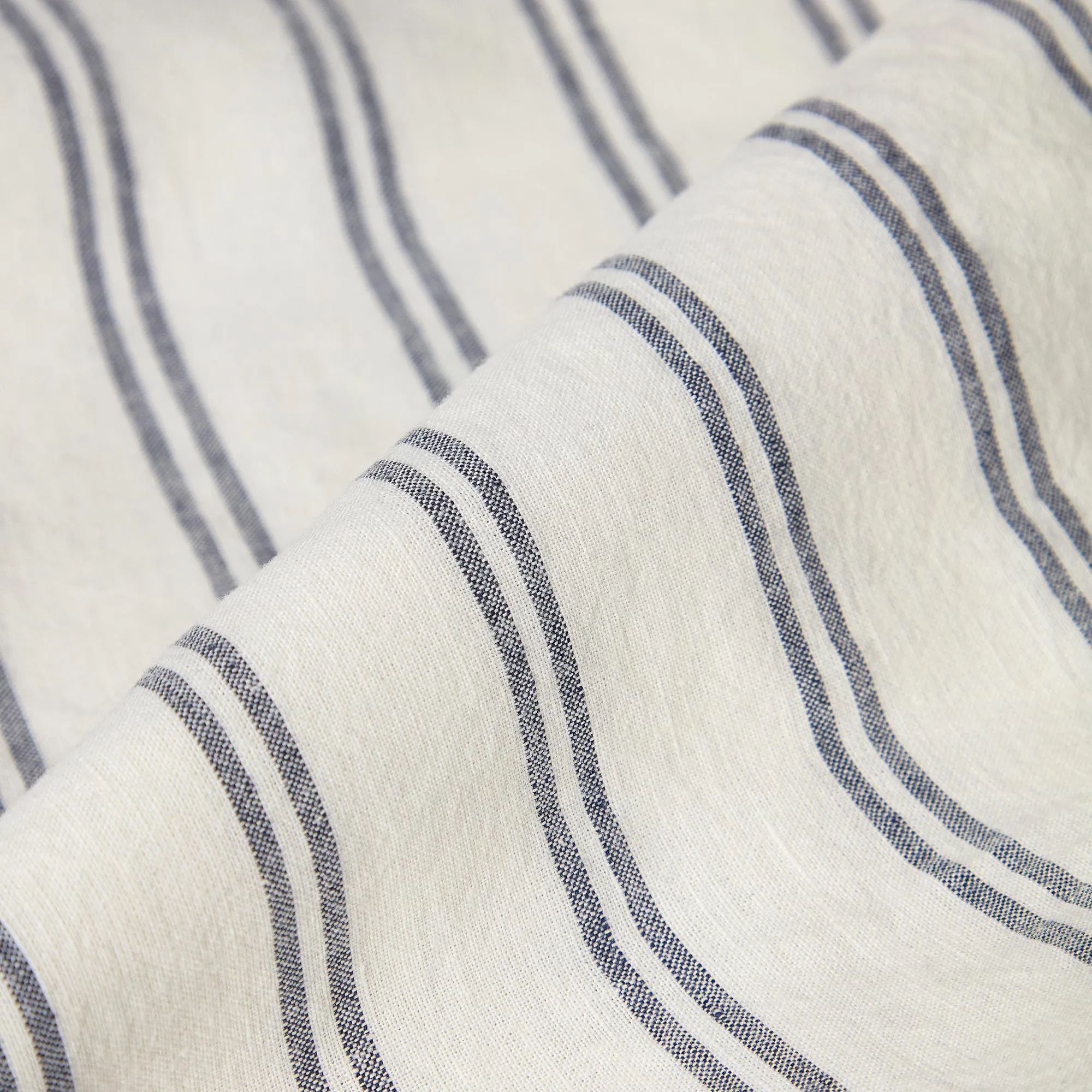 Ivory Kemptown Stripe Linen Blend Pillowcase (Pair)