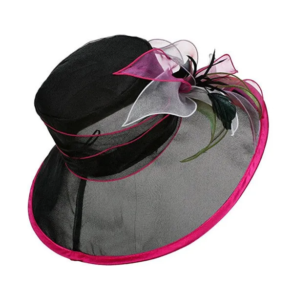 Jeanne Simmons - 5.5" Poly Black Derby Hat