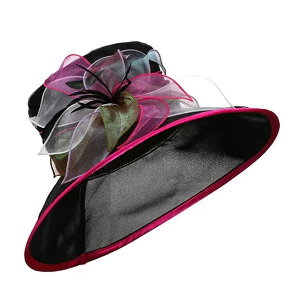 Jeanne Simmons - 5.5" Poly Black Derby Hat