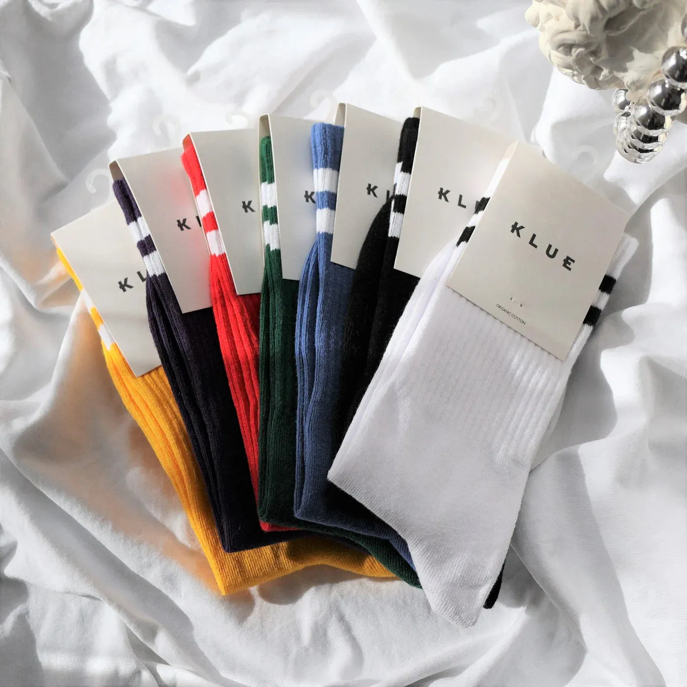 KLUE Organic cotton tennis socks blue unisex