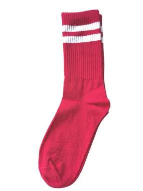 KLUE Organic cotton tennis socks red unisex