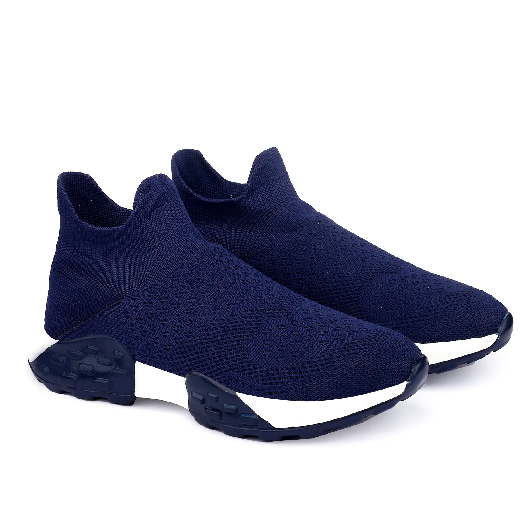 Latest Knitted Fabric Material Casual Black Sports Socks Shoes For Men