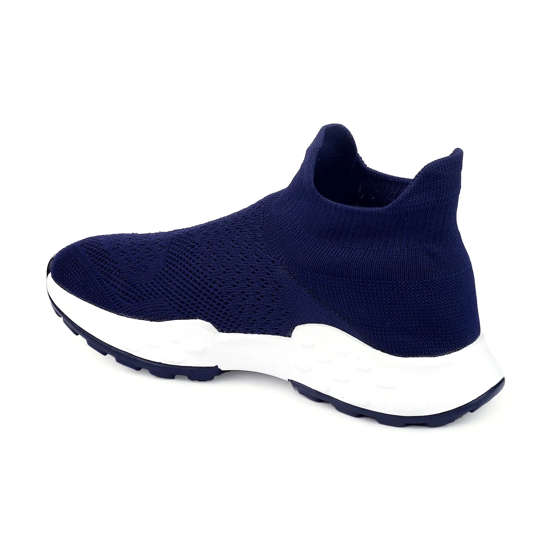 Latest Knitted Fabric Material Casual Blue Sports Socks Shoes For Men