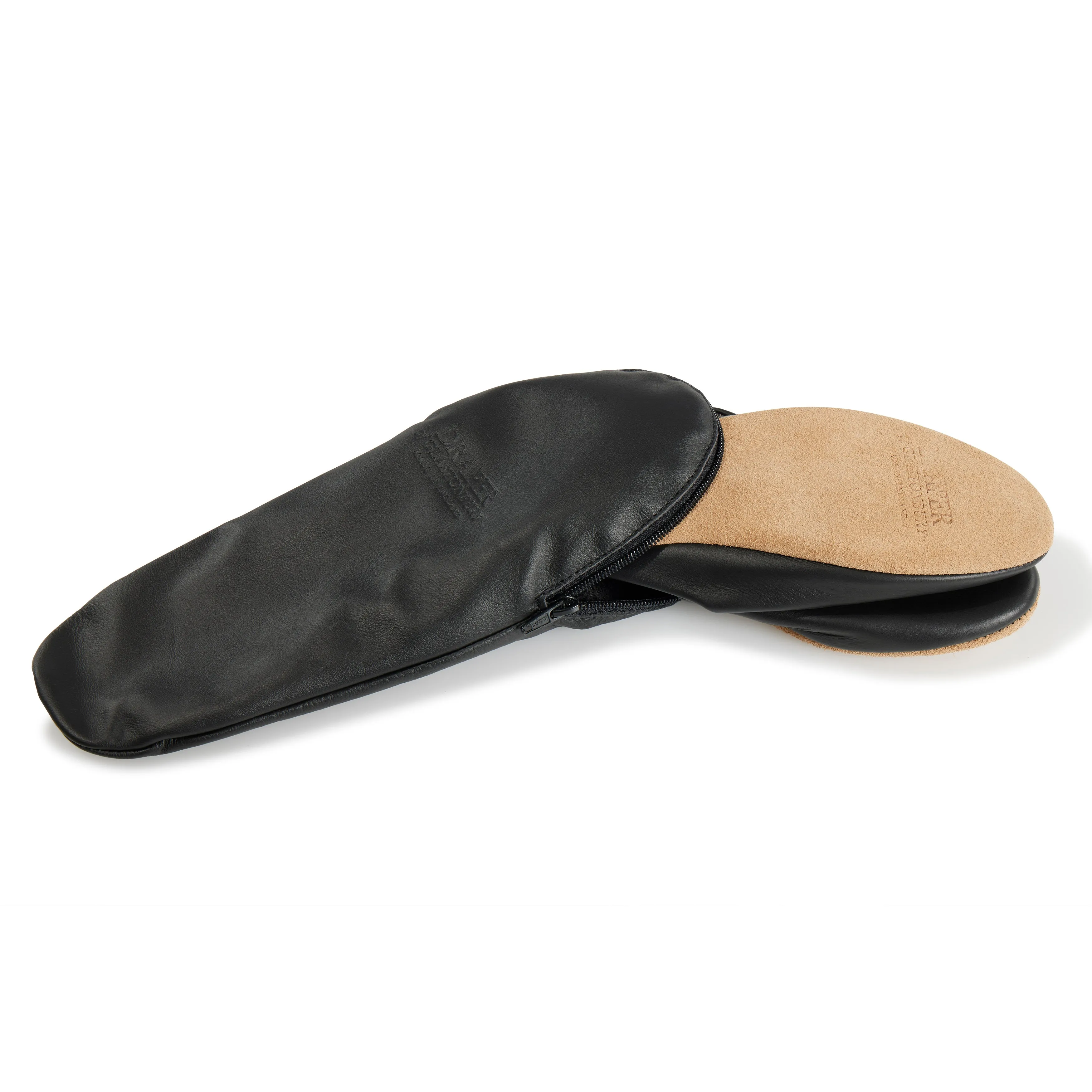 Leather Mule Slippers with Travel Case