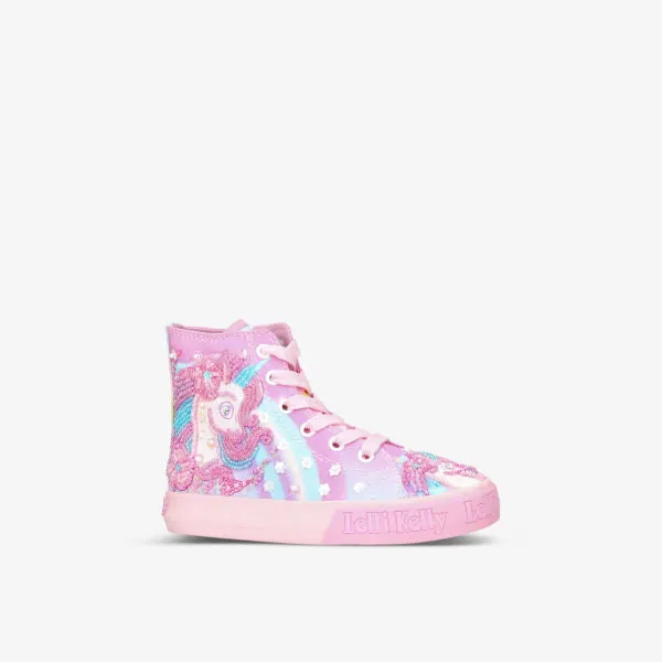 Lelli Kelly canvas high top sneakers with unicorn embroidery for 4-9 years, mult/other