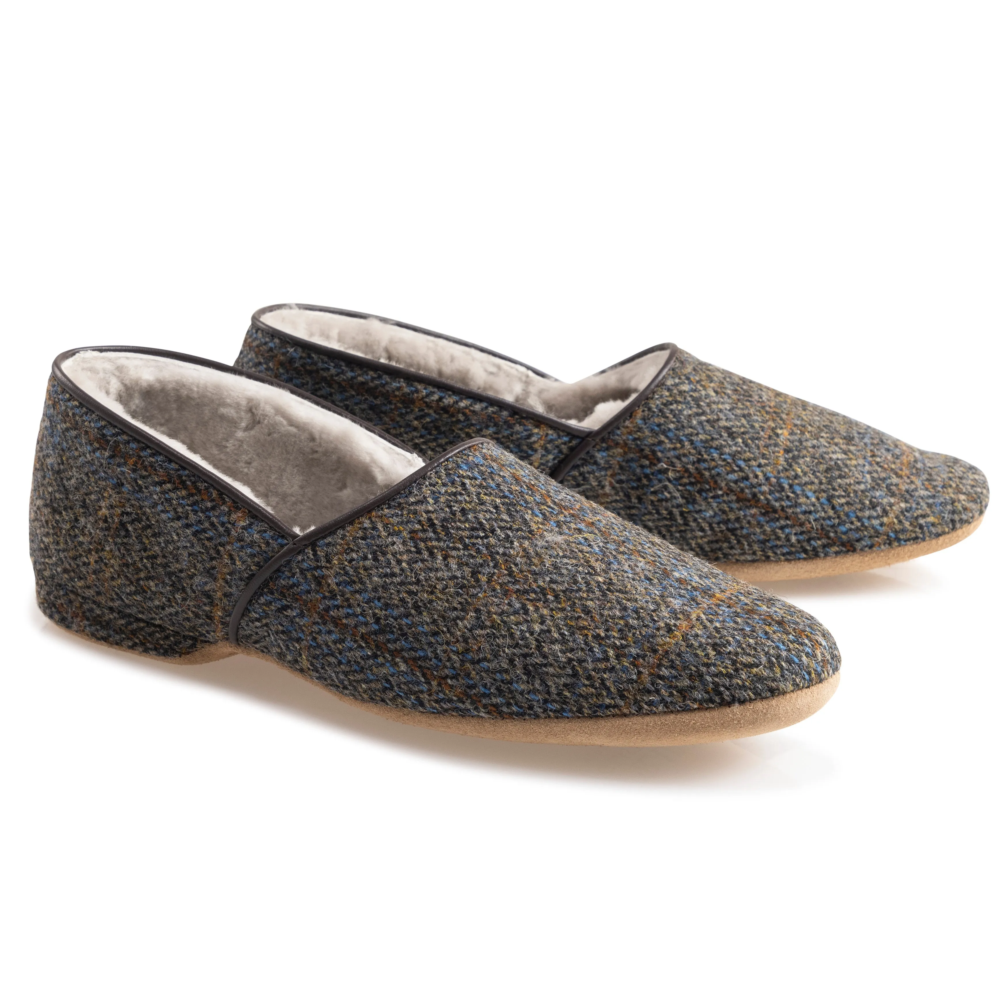 Lewis Tweed/Shearling Slipper