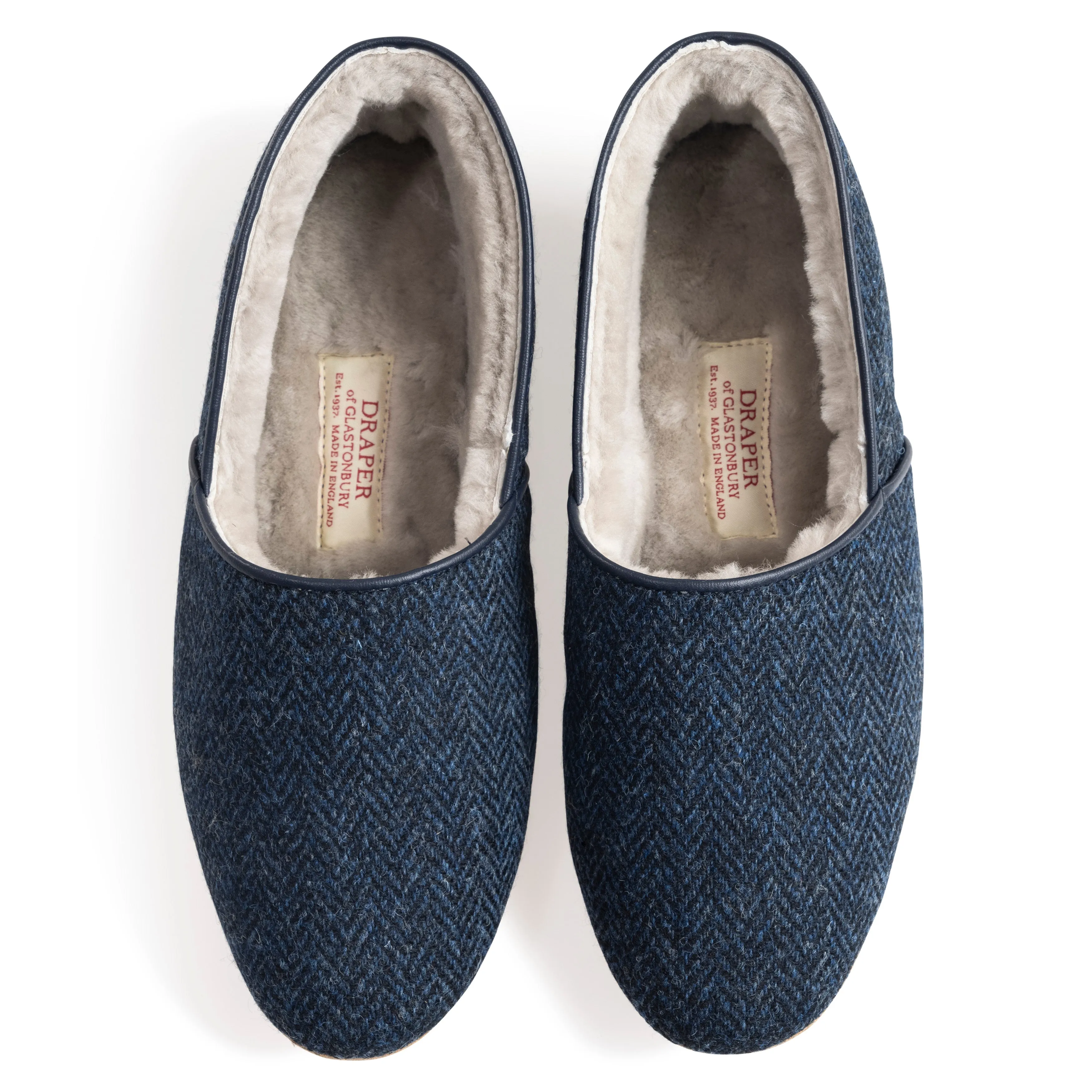 Lewis Tweed/Shearling Slipper