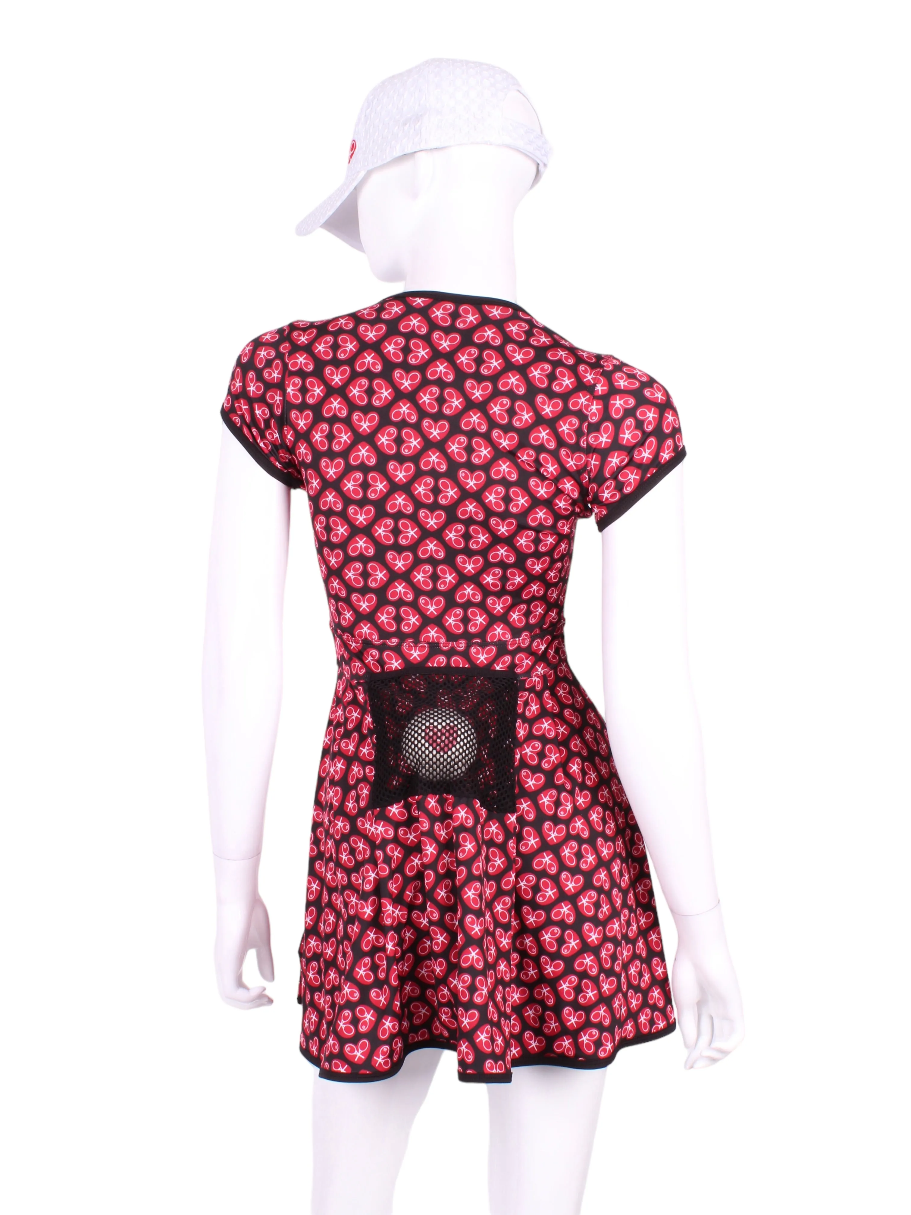 Limited The Adeline Court To Cocktail Dress NSEW Mini Hearts On Black