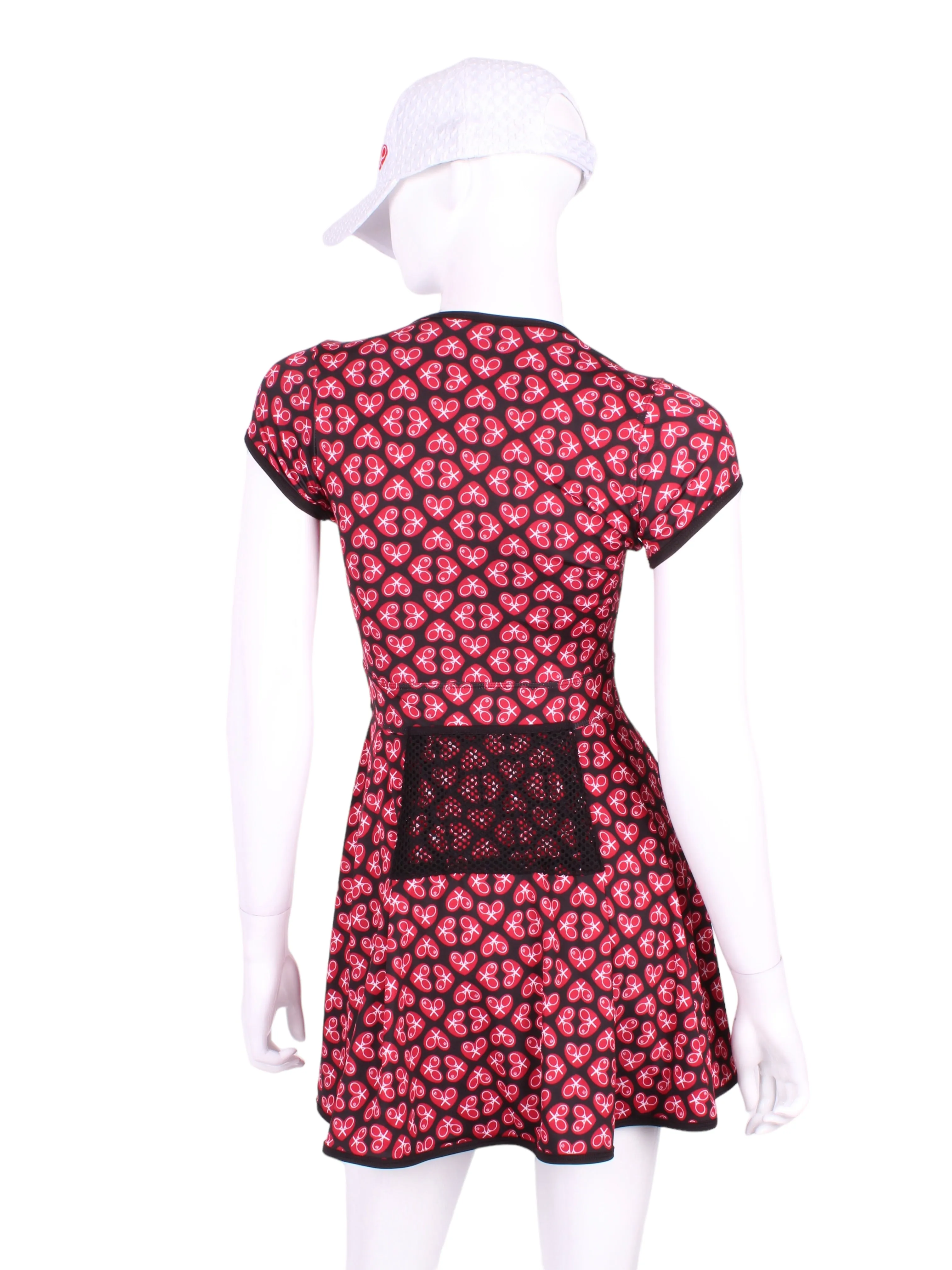 Limited The Adeline Court To Cocktail Dress NSEW Mini Hearts On Black