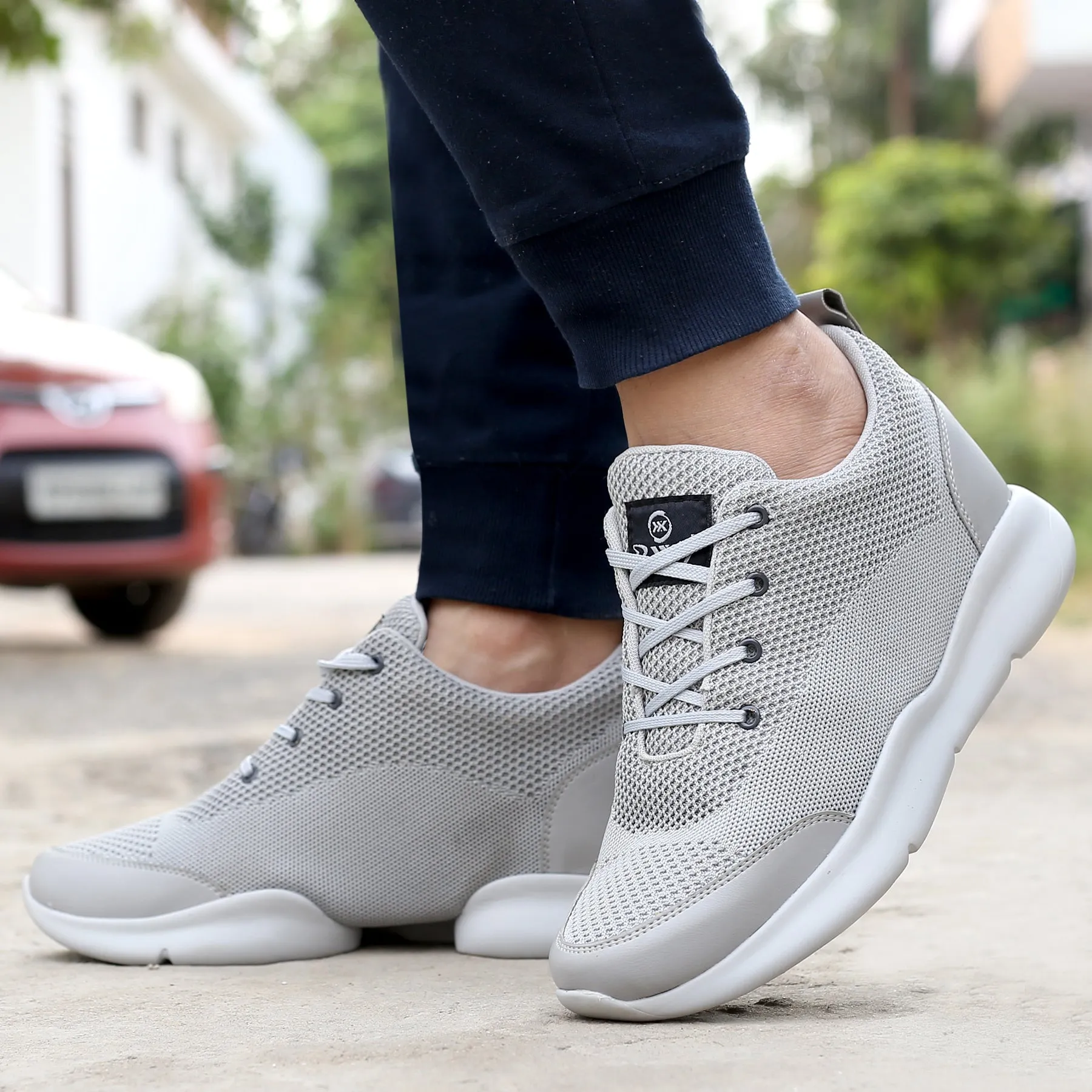 Men's 3 Inch Hidden Height Increasing Stylish Casual Sports Lace-Up Shoes