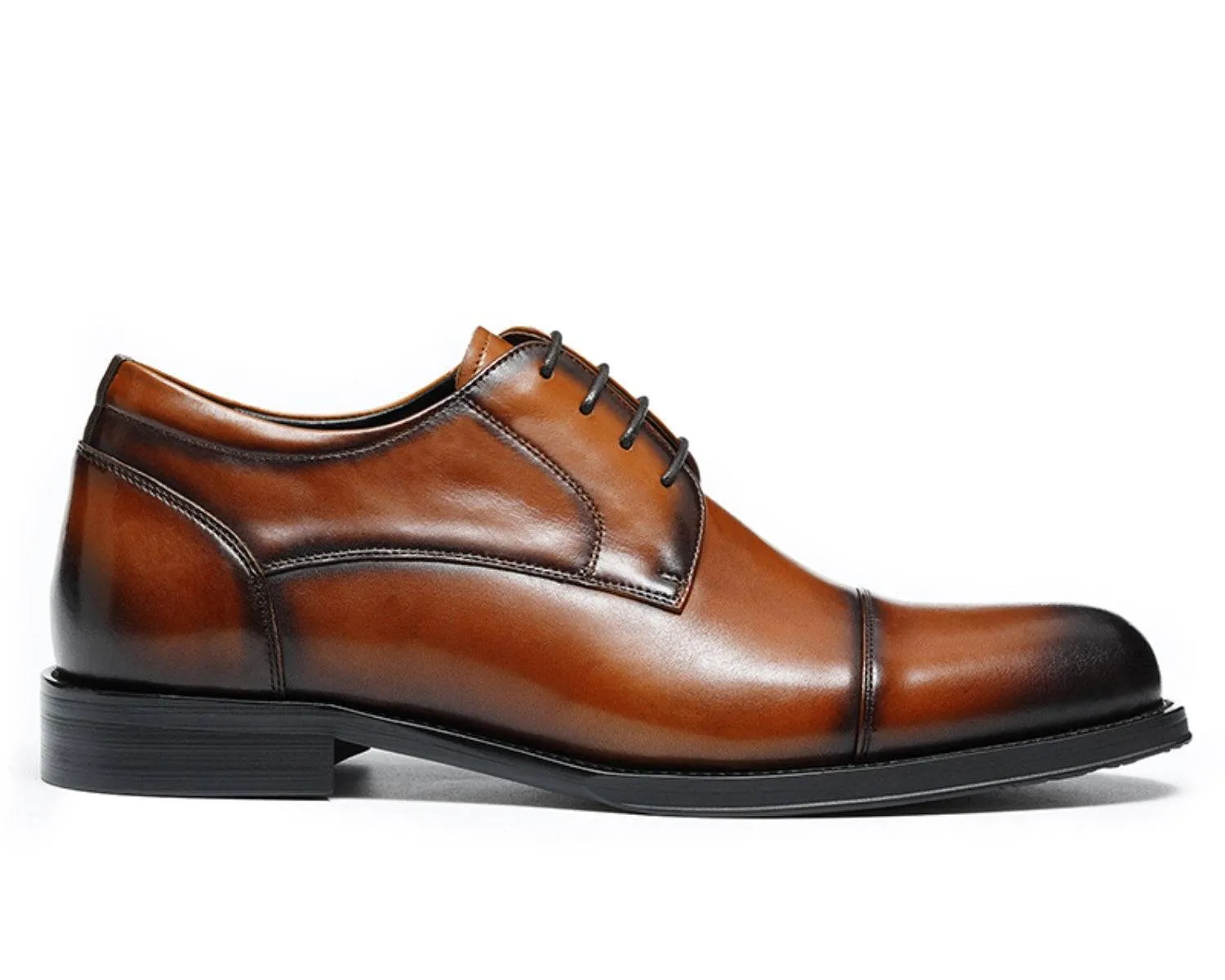 Men's Derby Dress Shoes - Top Layer Cowhide Leather, Business Formal