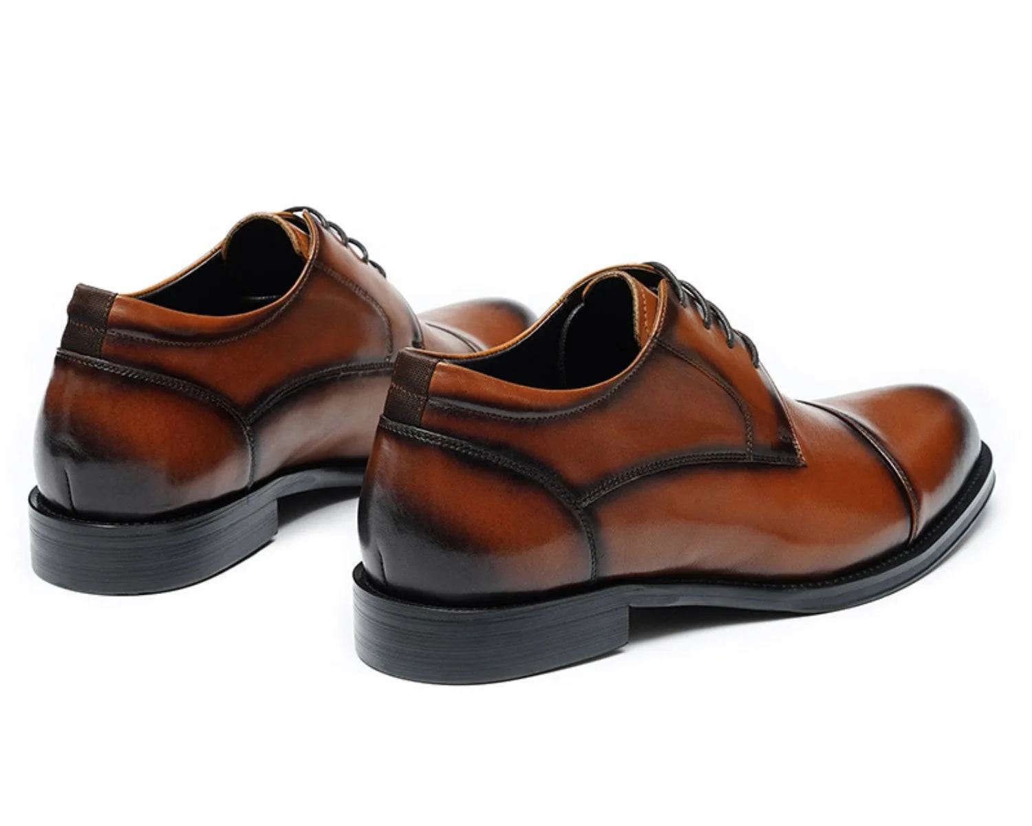 Men's Derby Dress Shoes - Top Layer Cowhide Leather, Business Formal