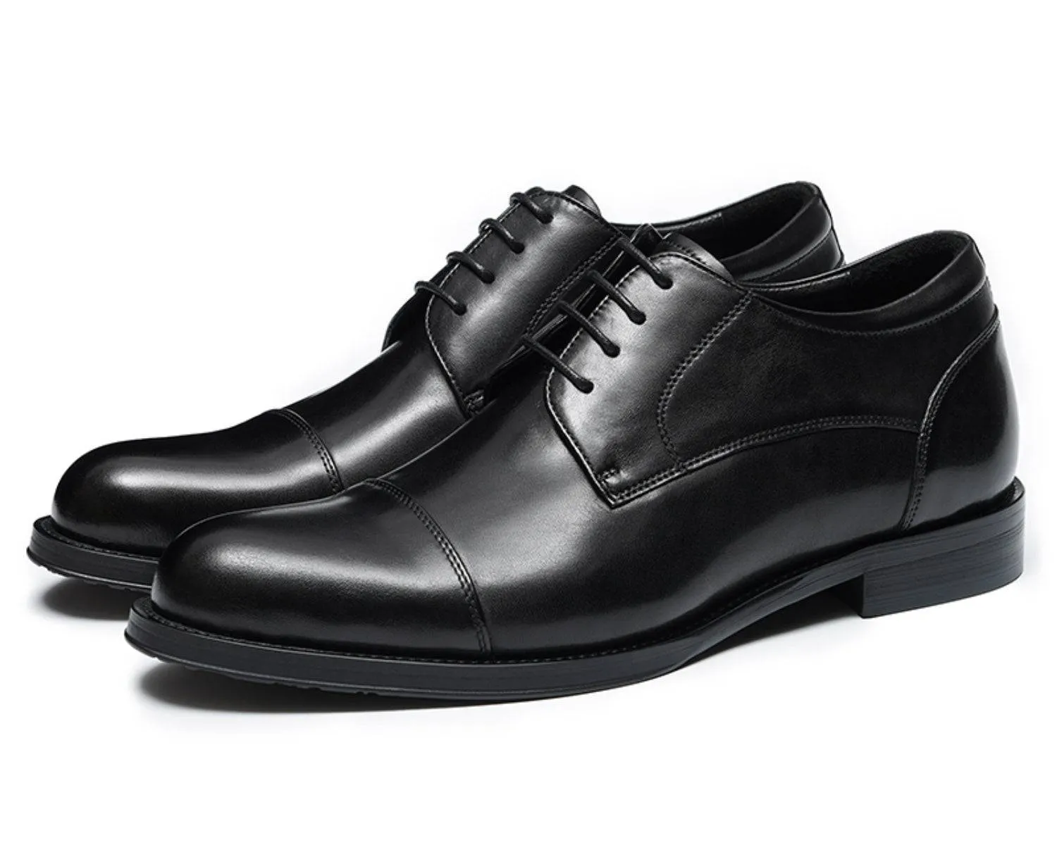 Men's Derby Dress Shoes - Top Layer Cowhide Leather, Business Formal