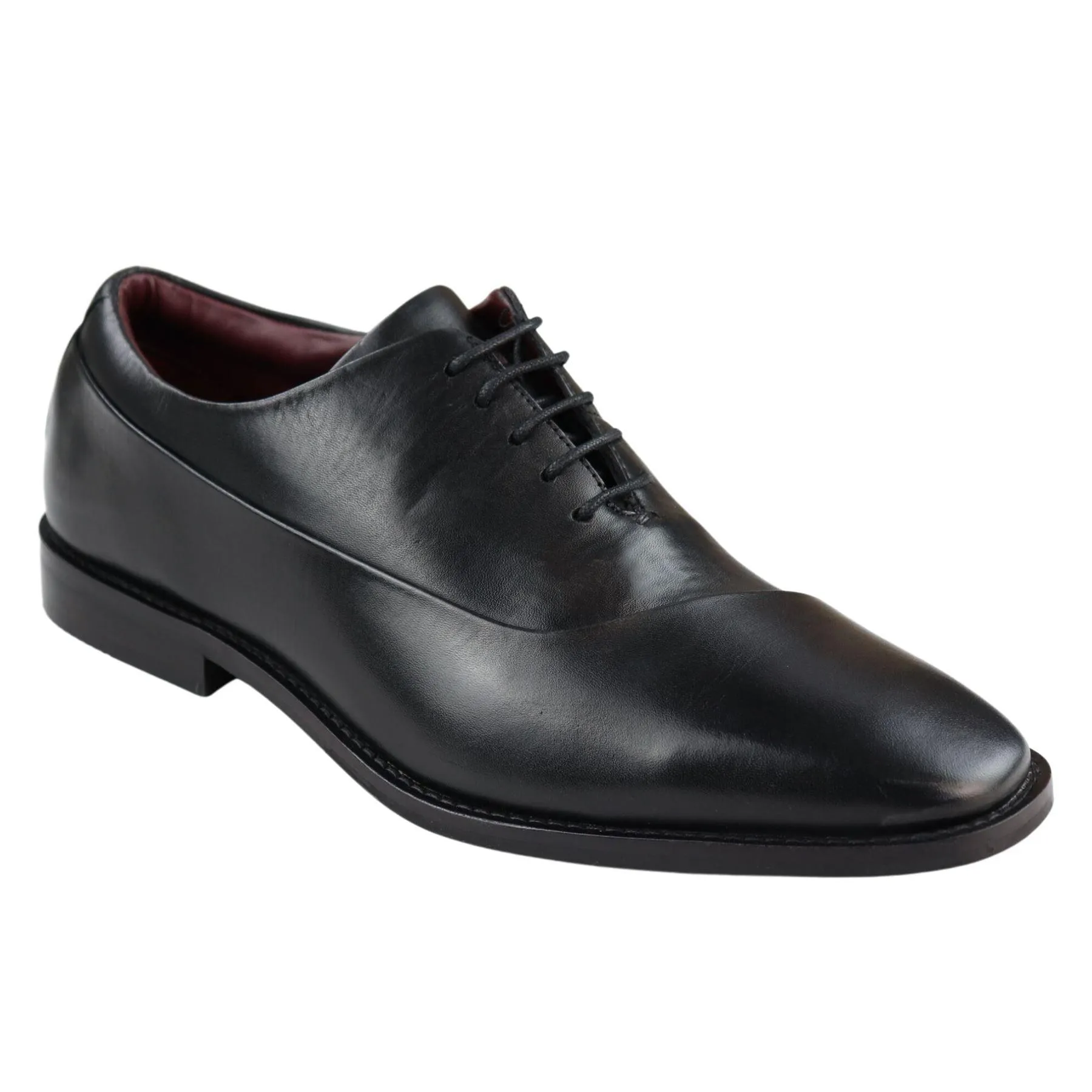 Mens Laced Real Leather Derby Shoes Smart Formal Classic Black Brown