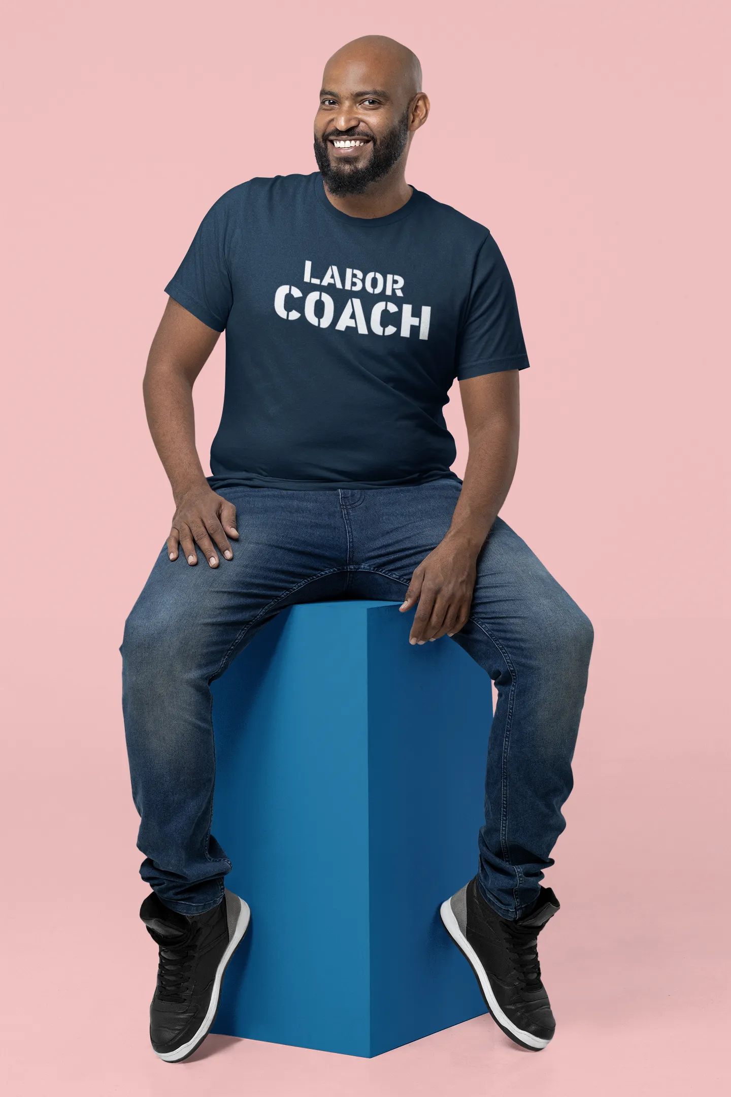 Navy Blue Labor Coach T-Shirt