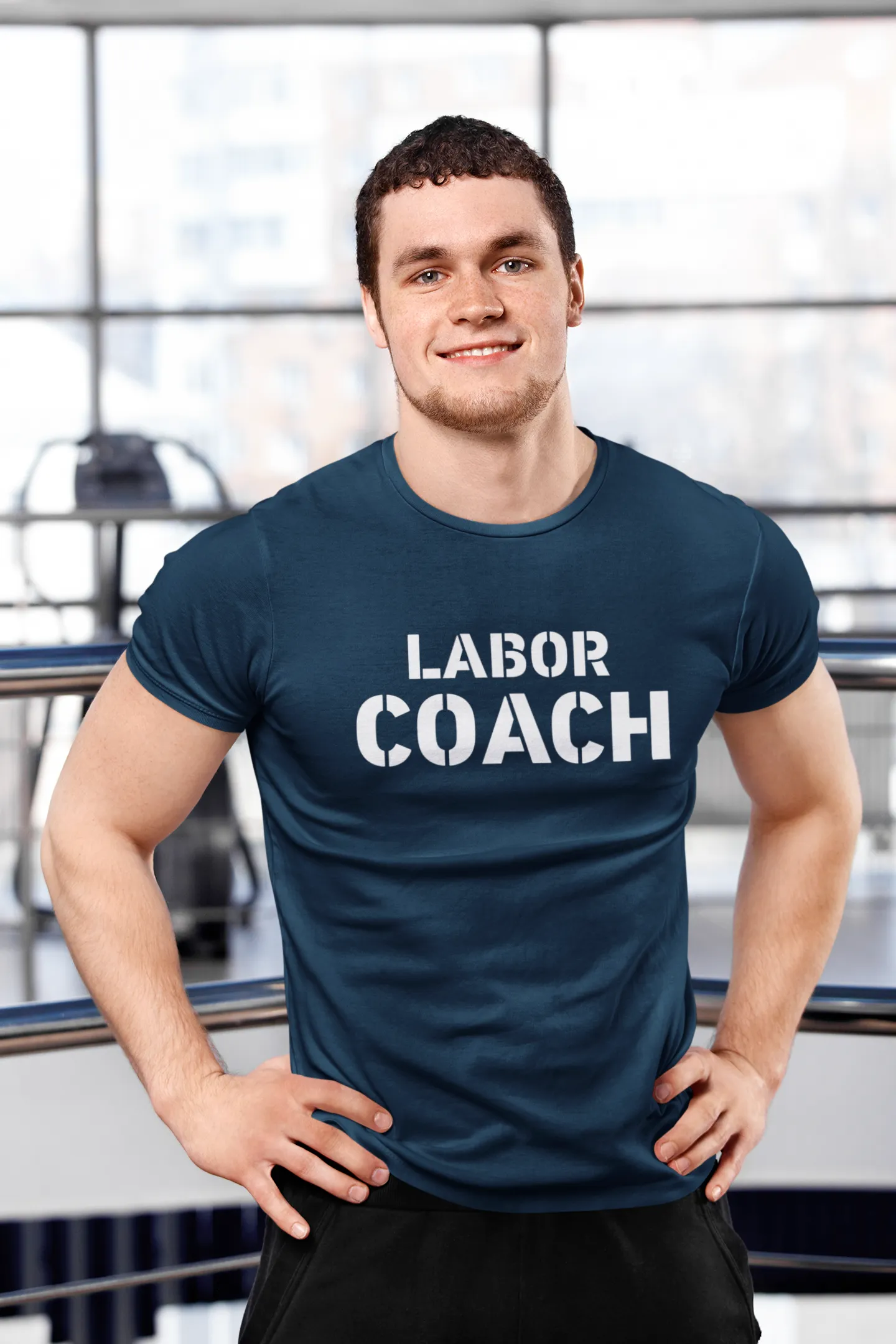 Navy Blue Labor Coach T-Shirt